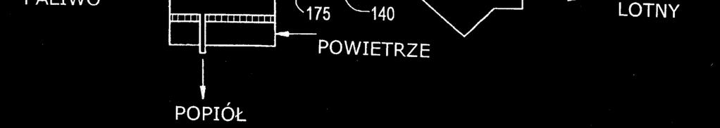 przewód (150) łączący dolną część leja (160) gromadzącego cząstki stałe, z reaktorem (120), przy czym przyłączenie tego przewodu