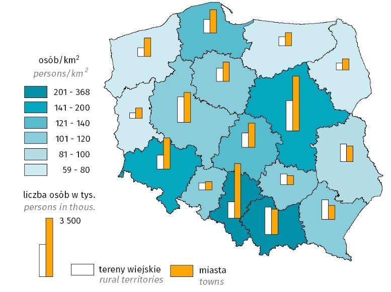 w 2 województwach: małopolskim i mazowieckim. Dla pozostałych jednostek wskaźnik ten pozostał bez zmian w stosunku do roku poprzedniego. Mapa 3.