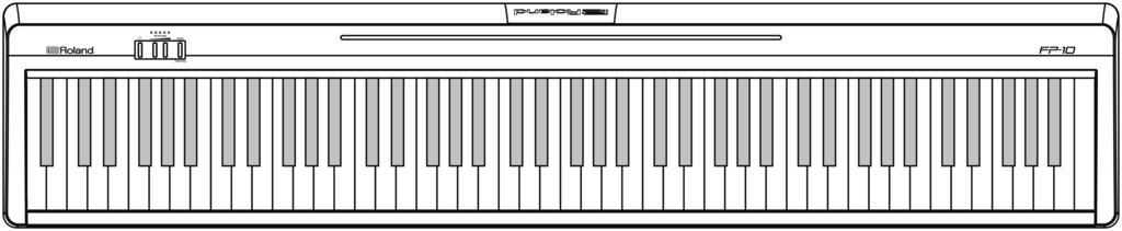 Zanim zaczniesz grać Umieszczanie pianina FP0 na statywie Jeśli pianino FP0 chcesz umieścić na statywie, użyj statywu Roland KSCFP0 (patrz instrukcji obsługi statywu KSCFP0 ) lub KS.