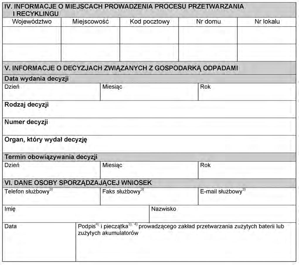 Dziennik Ustaw Nr 141 11263 Poz. 1155 ObjaÊnienia: 1) Op aty rejestrowej nie uiszcza wprowadzajàcy baterie lub akumulatory wpisany do rejestru, o którym mowa w ustawie z dnia 12 marca 2004 r.