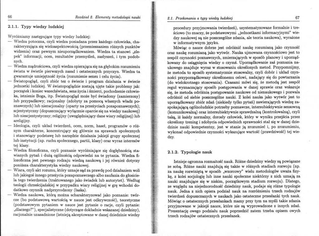 66 Rozdział 2. Elementy metodologii nauki 2.1.