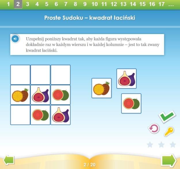 Sudoku od klasy 1 Pojęcia: