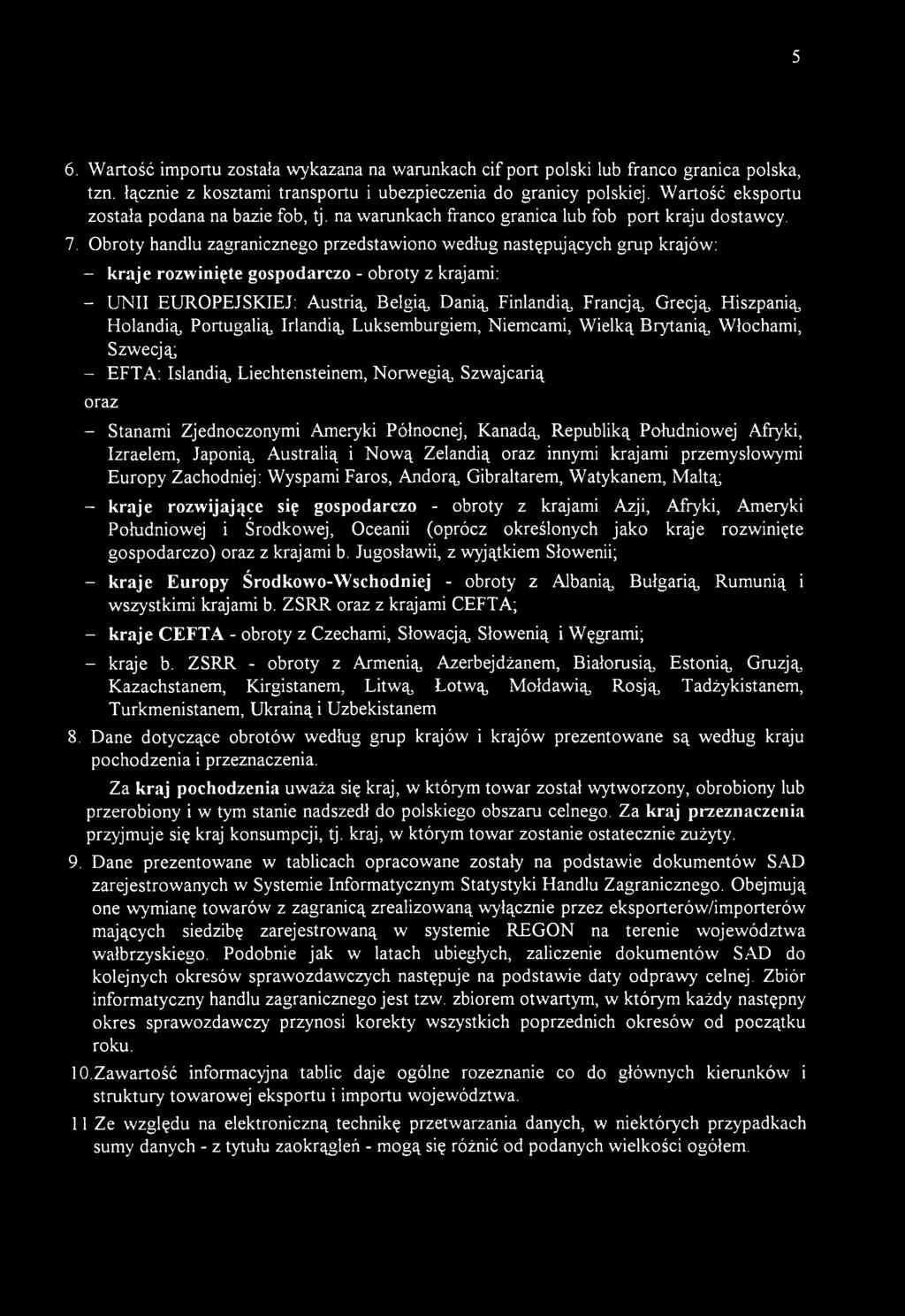 Północnej, Kanadą Republiką Południowej Afryki, Izraelem, Japonią Australią i Nową Zelandią oraz innymi krajami przemysłowymi Europy Zachodniej: Wyspami Faros, Andorą Gibraltarem, Watykanem, Maltą; -