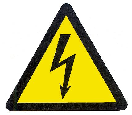 Porażenie prądem elektrycznym Większość urządzeń biurowych jest zasilana energią elektryczną - powstaje w związku z tym zagrożenie związane z porażeniem prądem elektrycznym.