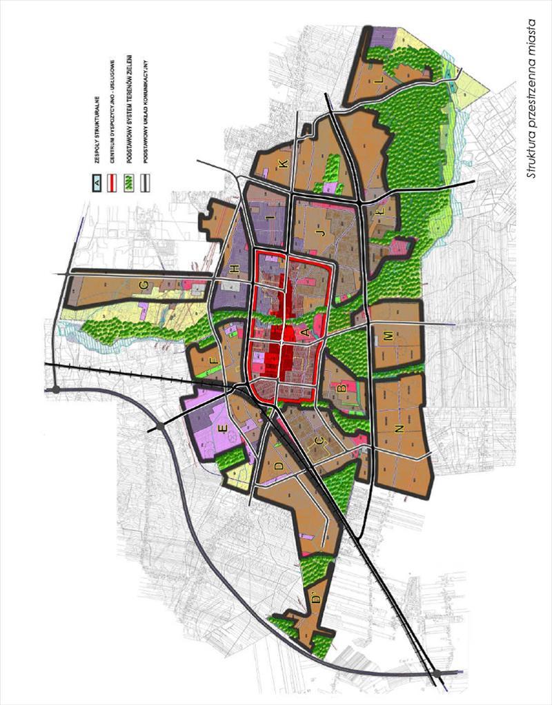 Dziennik Urzędowy Województwa Łódzkiego 21 Poz. 2147 Rys. 2. Zespoły funkcjonalne Pabianic Źródło: Miasto Pabianice.