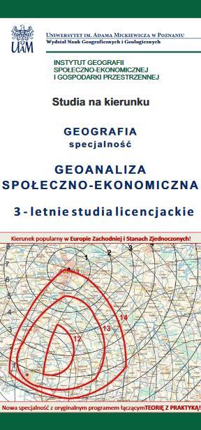 Działalność dydaktyczna Studia na kierunku Geografia - Geoanaliza Społeczno-Ekonomiczna kształtują przyszłych absolwentów w takie kompetencje jak umiejętności analityczne, przy jednoczesnym