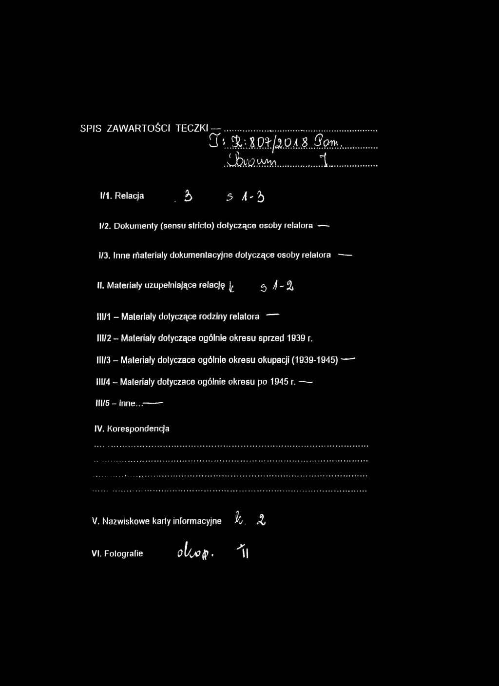 Materiały dotyczące ogólnie okresu sprzed 1939 r.