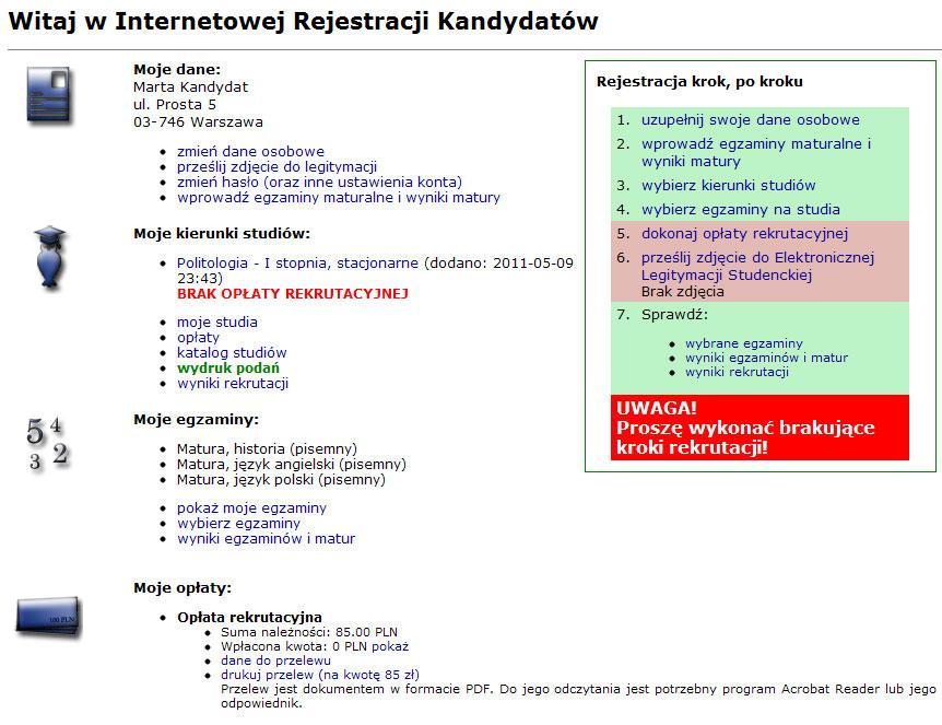 Wynik postępowania rekrutacyjnego zakwalifikowany Jeżeli jesteś na liście zakwalifikowanych, bądź na Twoim koncie podany jest wyraźny komunikat: mimo, że znajdujesz się na liście rezerwowych, jesteś