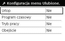 Na module obsługowym wyświetlany jest ekran ustawiania godziny. 4.12 Menu Ulubione Przycisk fav umożliwia bezpośredni dostęp do często wykorzystywanych funkcji dla Wentylacja.