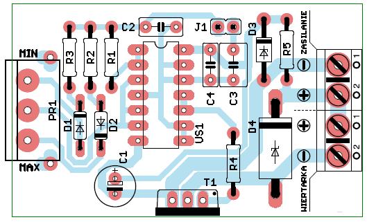 DOKUMENTACJA TECHNICZNA REGULATORA Rysunek 1. Schemat ideowy regulatora Rysunek 2.