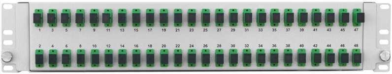 W OPS na adapterach panela 19 cali należy rozszyć (wyspawać) po dwa jednomodowe włókna światłowodowe na jeden lokal. W sytuacji, gdy występują kolejne tzw.