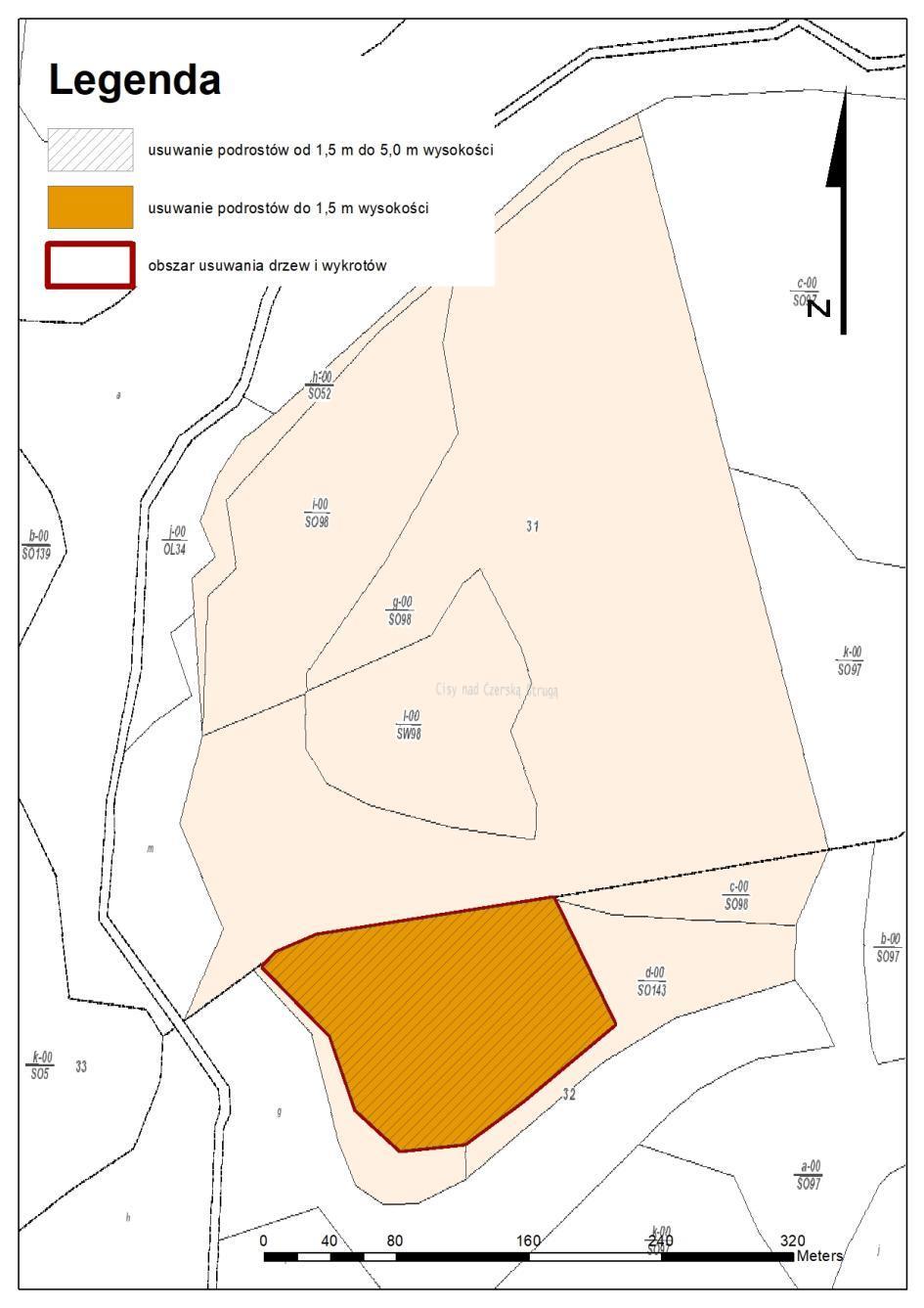 Mapa nr 3 Położenie powierzchni, na której planowane są działania ochronne. 6. Termin wykonania Od dnia podpisania umowy do 28 lutego 2019 r. 7.