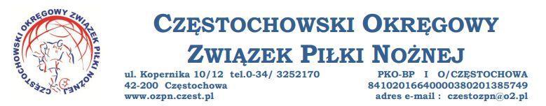 CZĘSTOCHOWSKI OKRĘGOWY ZWIĄZEK PIŁKI NOŻNEJ PODOKRĘG CZĘSTOCHOWA Częstochowa, dn. 26.06.2019r. Komunikat nr 30/2018/2019 z posiedzenia Komisji Dyscypliny Cz.O.Z.P.N. Klasa Okręgowa Kolejka z dnia 14/15.