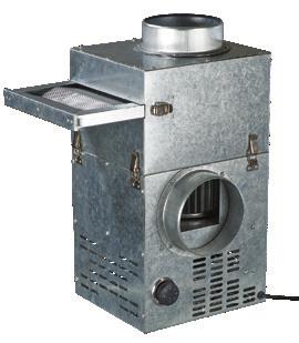 1 Zasada pracy wentylatora,, DUO, MAX Kiedy temperatura powietrza w kanale doprowadzającym powietrze do wentylatora osiąga dany poziom (ustawiony na termostacie wentylatora) wentylator włącza się