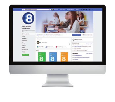 CZĘSTO ODWIEDZANE, ULUBIONE FACEBOOK To szczególnie przez uczniów lubiana forma oswajania się z egzaminem.