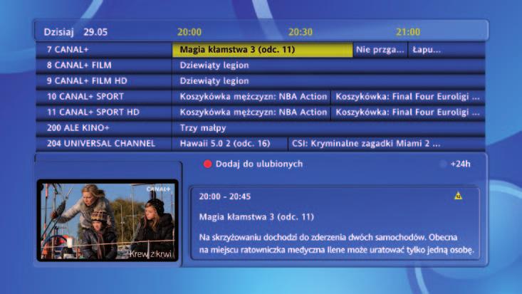 PROGRAM TV Program telewizyjny prezentuje ramówkę wszystkich stacji telewizyjnych dostępnych w cyfrowej ofercie UPC na 7 dni do przodu.