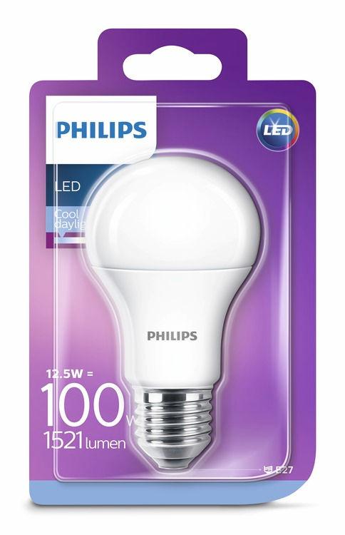 PHILIPS LED Żarówka 13 W (100 W) E27 Chłodne światło dzienne Bez możliwości przyciemniania Światło komfortowe dla Twoich oczu Słaba jakość oświetlenia