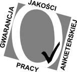 Znak jakości przyznany CBOS przez Organizację Firm Badania Opinii i Rynku 4 lutego 20 roku Fundacja Centrum Badania