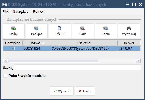 firmy (podmiotu). Jeśli serwer bazy Firebird działa na innym porcie niż domyślny (3050), podaj go po dwukropku za nazwą hosta (np.