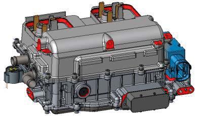 Główne układy pojazdu IONIQ Plug-in Hybrid 11 Moduł sterowania zasilaniem hybrydowym (HPCU) Moduł sterowania zasilaniem hybrydowym (HPCU) składa się z 3 elementów: modułu sterowania