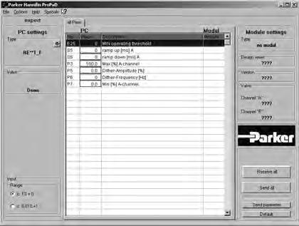 Oprogramowanie interfejsu Oprogramowanie interfejsu ProPxD Oprogramowanie ProPxD umożliwia wygodne ustawianie parametrów dla modułów elektroniki serii PCD, PWD, PZD, PID i PWDXX.