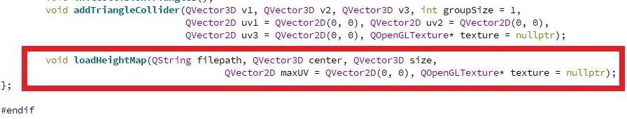 cpp, oraz użyć tej metody wewnątrz GLWidget::initCollisionTriangles() (glwidget.cpp).