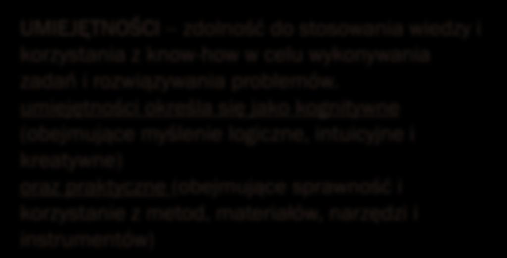 Krytyczna świadomość zagadnień w zakresie wiedzy w danej dziedzinie oraz na styku różnych dziedzin Specjalistyczne umiejętności rozwiązywania problemów potrzebne do badań lub działalności