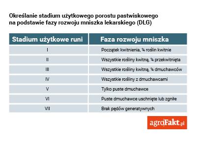 https://www. Poszczególnym stadiom użytkowym traw przypisane są łatwe do określenia fazy rozwoju tej rośliny. fot. AgroFakt Tab.