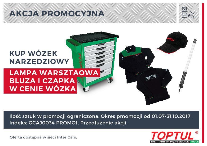 Wózek narzędziowy Toptul wraz z wyposażeniem i dodatkami Wózek narzędziowy TOPTUL z zestawem