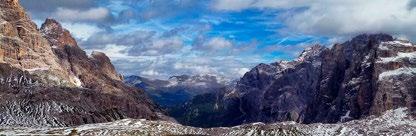 Trekking w Dolomitach Wschodnich Atrakcyjny trekking, w wielu miejscach poprowadzony po szlakach wpisanych na listę UNESCO.