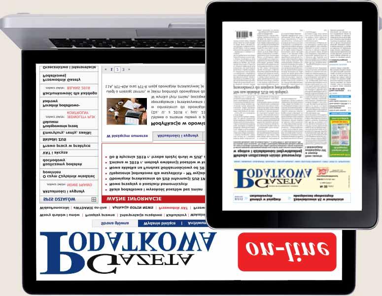 Gazeta Podatkowa DZIENNIK (ukazuje się w poniedziałki i czwartki) Cena prenumeraty na II półrocze 2019 r.