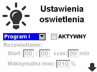 2.1. Tryb pracy AUTO Celem przejścia do konfiguracji ustawień lub włączenia tego trybu pracy należy zaznaczyć(podświetlić niebieskim prostokątem) jego ikonę a następnie klawiszem OK zatwierdzić wybór.