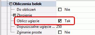 Krok 2 => Etap wymiarowania elementów składający się z wyznaczenia bezwładności przekroju zarysowanego oraz interpolowanego współczynnika bezwładności z uwzględnieniem powierzchni zbrojenia