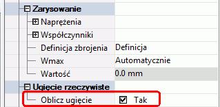 Krok 4 => Nowe obliczenia wymiarujące uwzględniające nowy rozkład sił pochodzący z obliczeń MES.