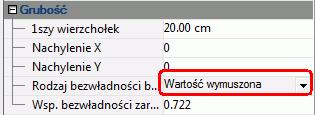 Dla elementów liniowych dostępne są następujące wyniki: Ugięcie całkowite => opcja wyświetla ugięcie całkowite w każdym ES obliczone według wzoru