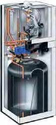 Hybrydowa pompa ciepła powietrze/woda ze zintegrowanym gazowym kotłem kondensacyjnym oraz pojemnościowym podgrzewaczem c.w.u.