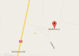 Miasto: Małkowice Powierzchnia gruntu: 800 m 2 Nr działki: