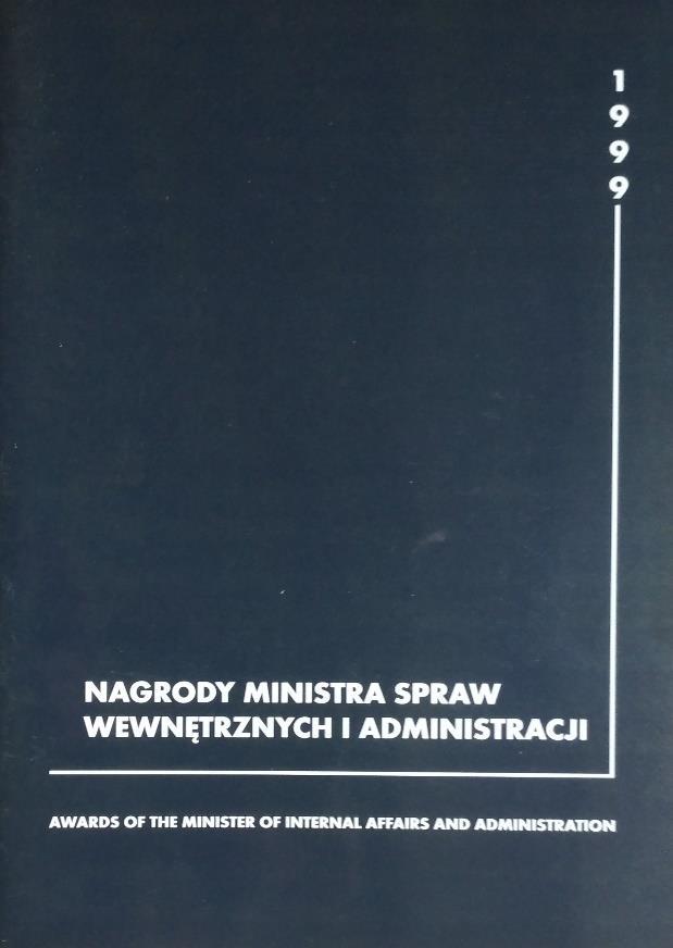 WKŁAD FIRMY GEPOL W ROZWÓJ I OPRACOWANIE MAPY HYDROGRAFICZNEJ POLSKI 1999 Minister Spraw