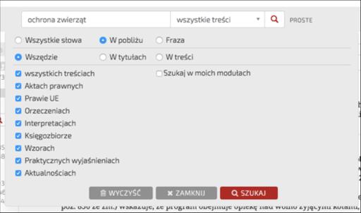 Wyszukiwanie za pomocą formularza wyszukiwania zaawansowanego