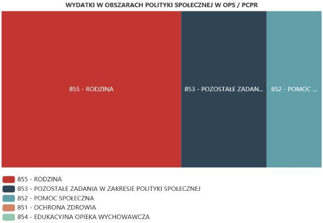 ŚRODKI FINANSOWE NA WYDATKI W POMOCY SPOŁECZNEJ I INNYCH OBSZARACH POLITYKI SPOŁECZNEJ W BUDŻECIE JEDNOSTKI SAMORZĄDU TERYTORIALNEGO (zadania własne i zadania zlecone) W złotych WYSZCZEGÓLNIENIE Rok