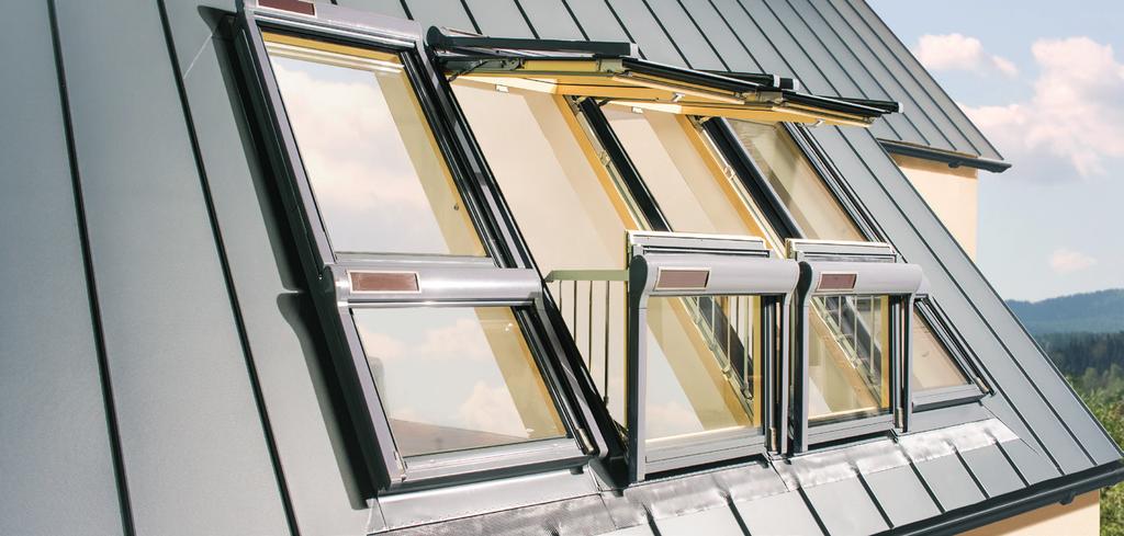 balkonowego w zespoleniu z oknem o podwyższonej osi obrotu wraz z markizą zewnętrzną.