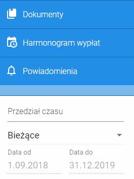 Zmiana hasła Po wybraniu ikony otworzy się menu z dwoma dostępnymi operacjami: W celu przeprowadzenia operacji zmiany hasła należy wybrać pozycję Zmień hasło.