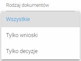 Po wybraniu opcji Inny okres możemy wyszukać dokumenty po wybraniu zakresu dat po kliknięciu na Data od otwiera się kalendarz, na którym wybieramy datę, która nas interesuje.