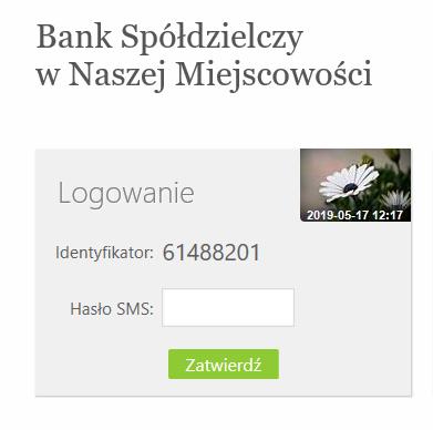 Dodatkowy kod uwierzytelnienia do autoryzacji SMS W przypadku gdy do autoryzacji SMS wymagany jest dodatkowy kod uwierzytelnienia wówczas każdorazowo logowanie i każda operacja, która wymaga podania