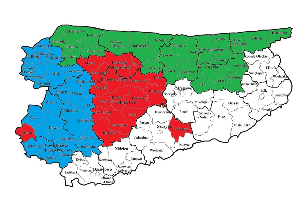 Zasięg działania Doradców Energetycznych Tomasz Koprowiak (koordynator) 89 522 02 79, kom. 512 843 768, tomasz.koprowiak@wfosigw.olsztyn.pl Ewa Doskocz 89 522 02 77, kom.