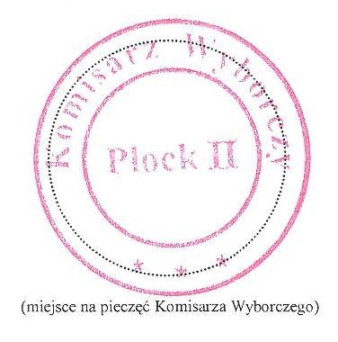 POSTANOWIENIE NR 190/2019 Komisarza Wyborczego w Płocku II z dnia 6 maja 2019 r. w sprawie powołania obwodowych komisji wyborczych w gminie Nowa Sucha Na podstawie art. 182 1 w związku z art.