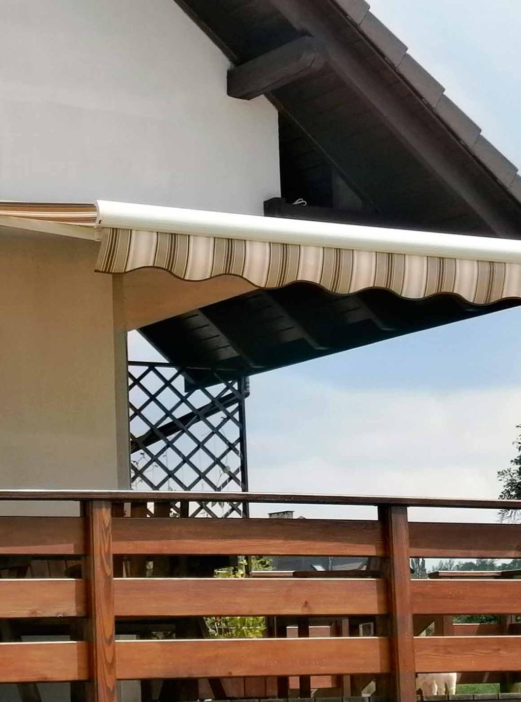 Markizy tarasowe i balkonowe Przeznaczenie Markiza jest produktem przeznaczonym do osłony powierzchni zewnętrznych przed nadmiernym nasłonecznieniem.