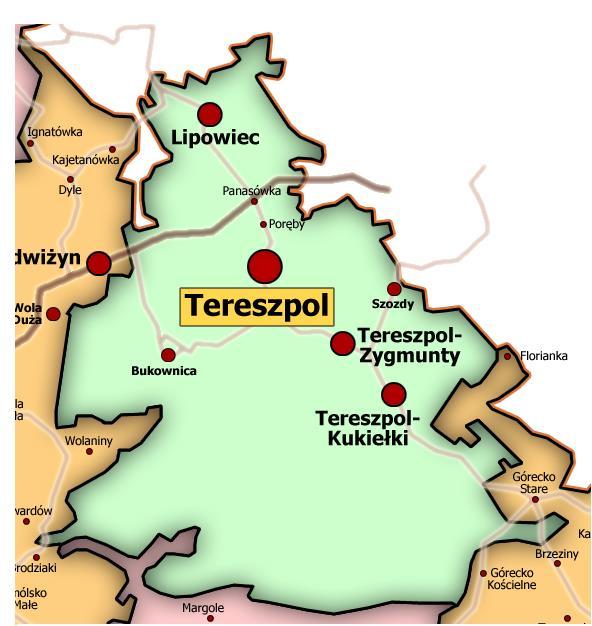 2.2. Zagospodarowanie przestrzenne Na układ osadniczy gminy składa się 7 sołectw: Tereszpol-Zaorenda, Tereszpol- Kukiełki, Tereszpol-Zygmunty, Lipowiec, Szozdy, Panasówka i Bukownica.