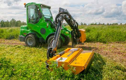 Użytkowanie terenów zieleni Kosiarka młotkowa na wysięgniku Kosiarka młotkowa na ramieniu hydraulicznym to idealne narzędzie do miejsc, w których nie ma możliwości