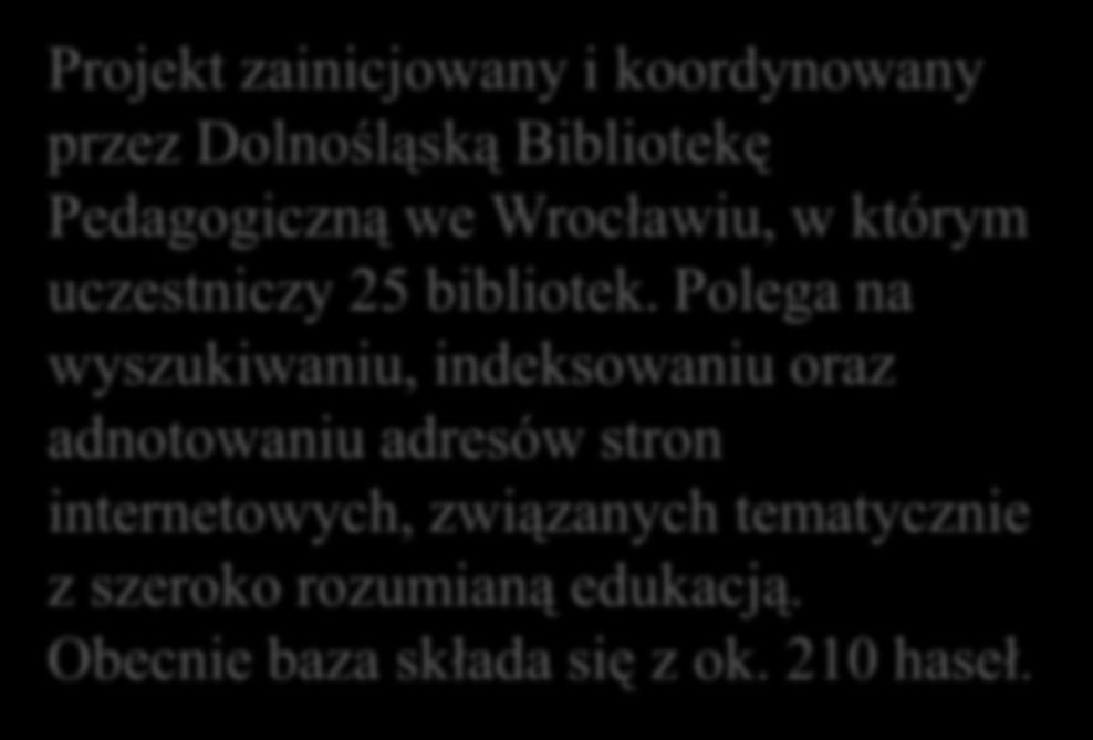 adresów stron internetowych, związanych tematycznie z